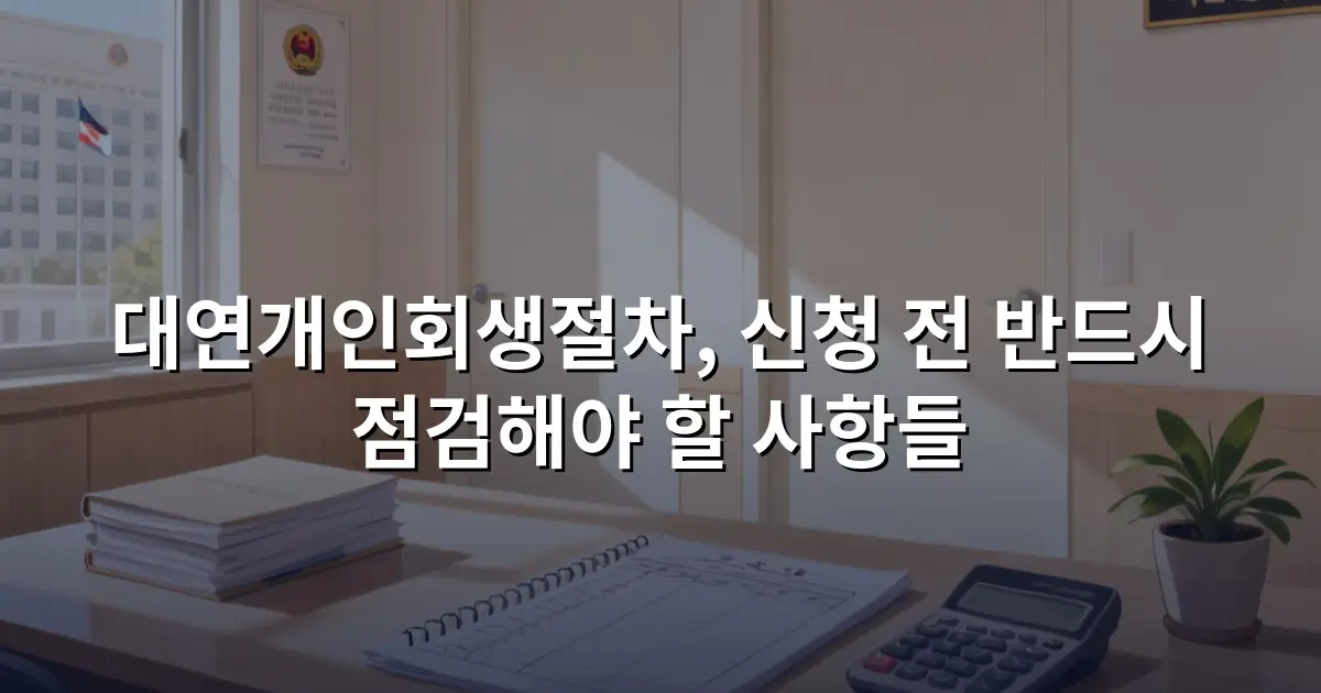 대연개인회생절차, 신청 전 반드시 점검해야 할 사항들