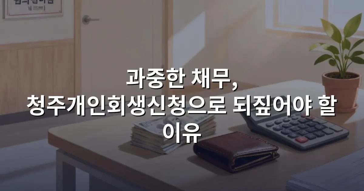 과중한 채무, 청주개인회생신청으로 되짚어야 할 이유