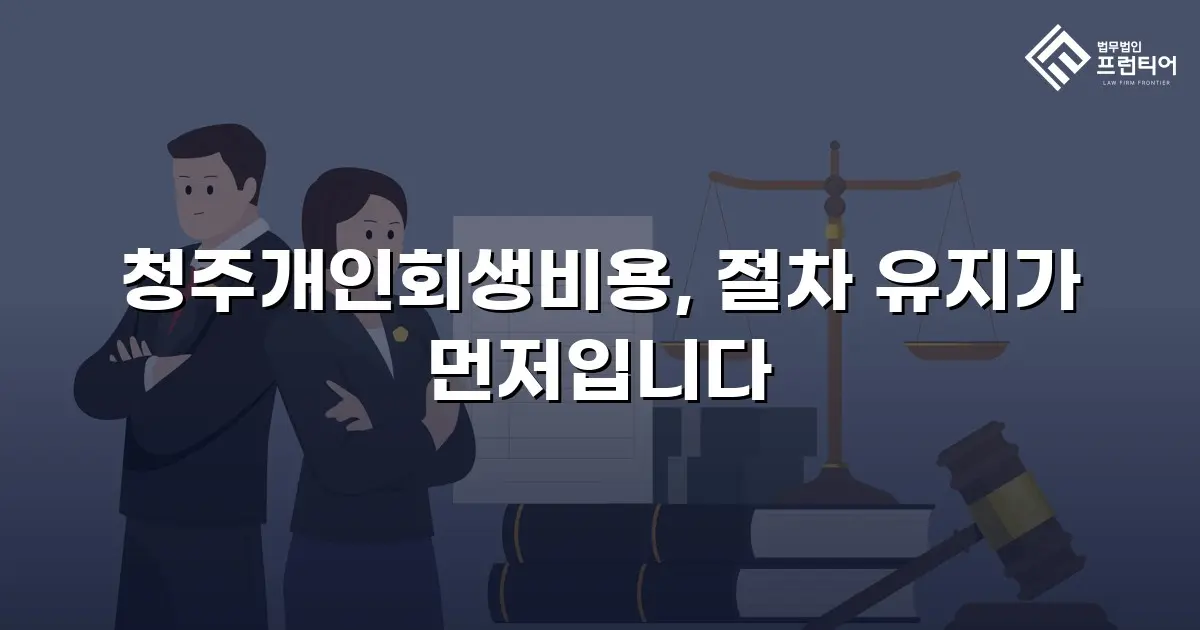 청주개인회생비용, 절차 유지가 먼저입니다
