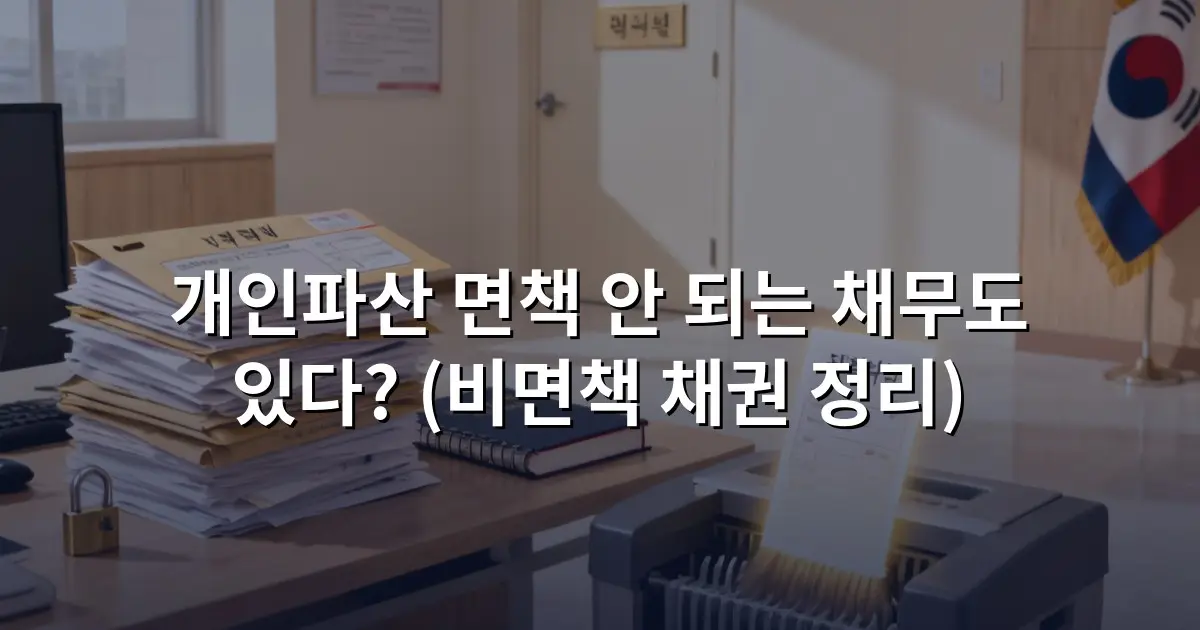 개인파산 면책 안 되는 채무도 있다? (비면책 채권 정리)
