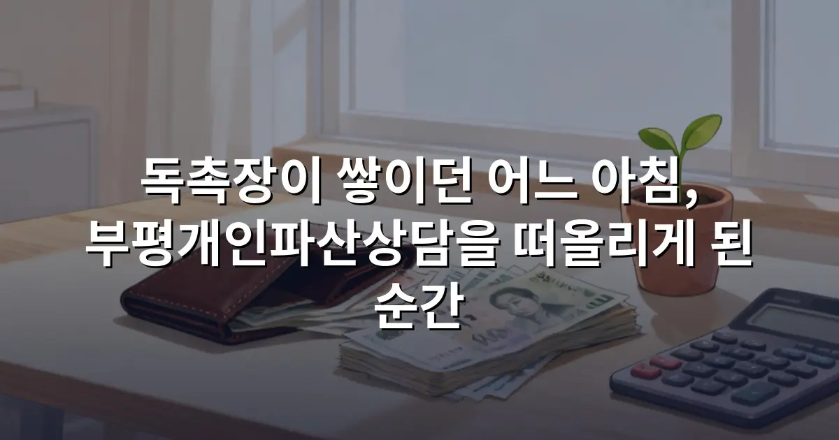 독촉장이 쌓이던 어느 아침, 부평개인파산상담을 떠올리게 된 순간