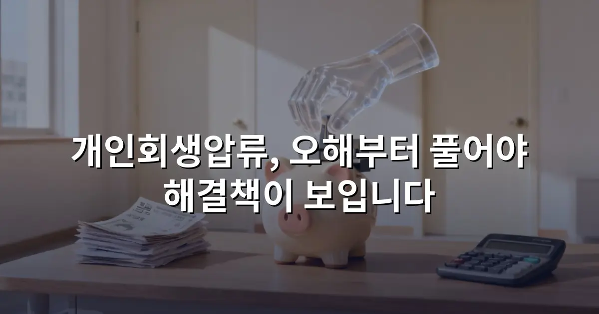 개인회생압류, 오해부터 풀어야 해결책이 보입니다