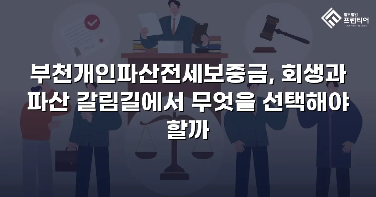 부천개인파산전세보증금, 회생과 파산 갈림길에서 무엇을 선택해야 할까