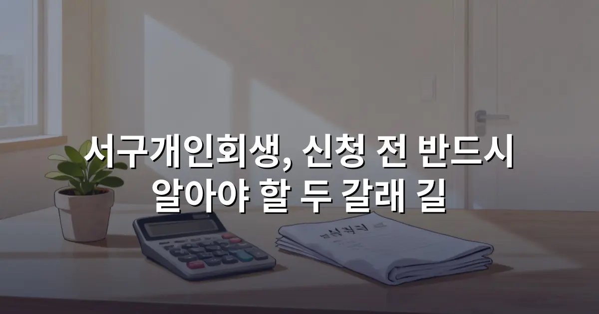 서구개인회생, 신청 전 반드시 알아야 할 두 갈래 길
