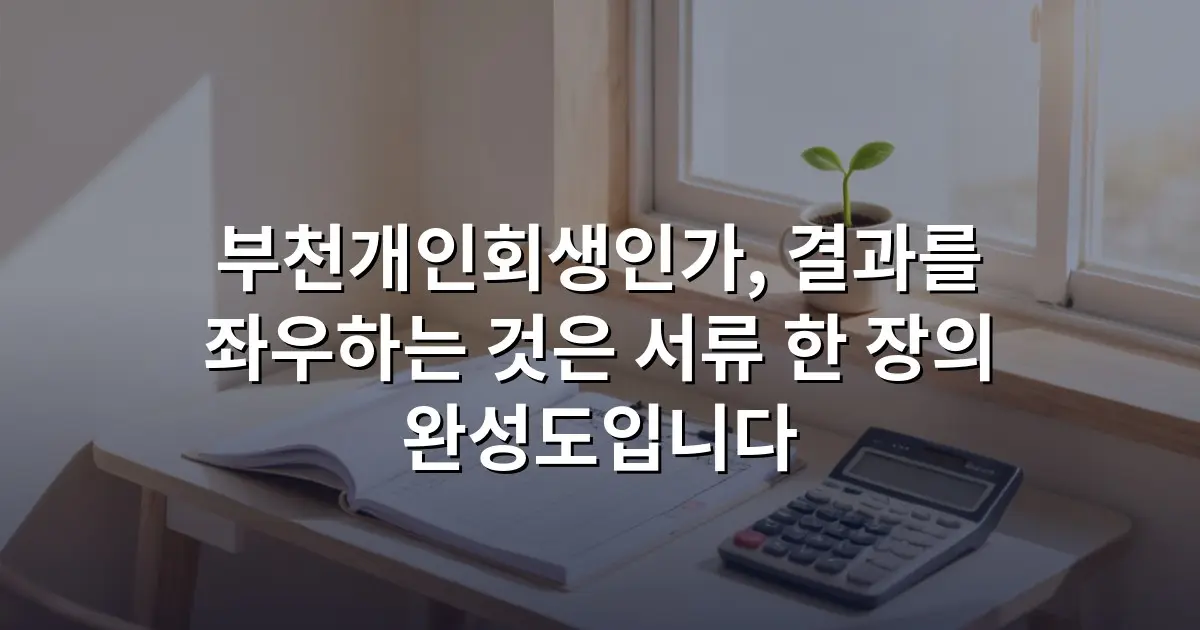 부천개인회생인가, 결과를 좌우하는 것은 서류 한 장의 완성도입니다