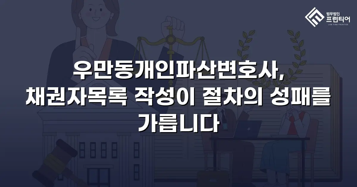 우만동개인파산변호사, 채권자목록 작성이 절차의 성패를 가릅니다