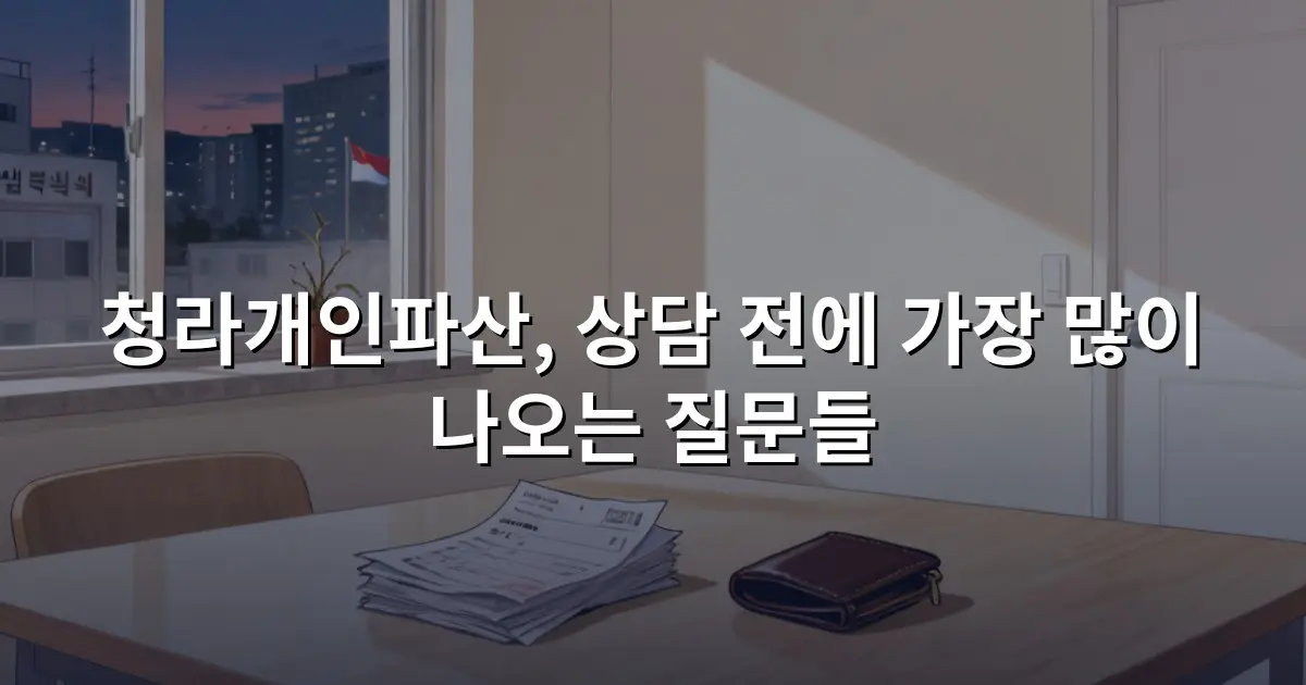 청라개인파산, 상담 전에 가장 많이 나오는 질문들