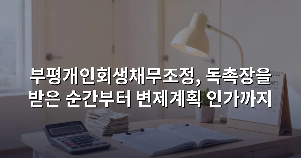 부평개인회생채무조정, 독촉장을 받은 순간부터 변제계획 인가까지