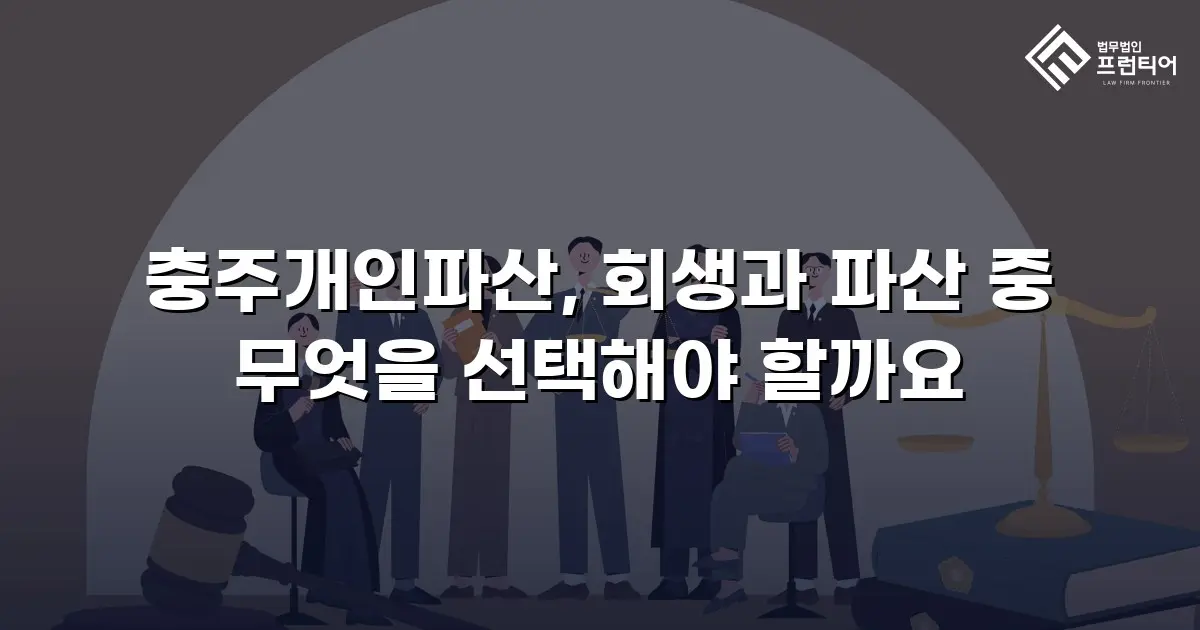 충주개인파산, 회생과 파산 중 무엇을 선택해야 할까요