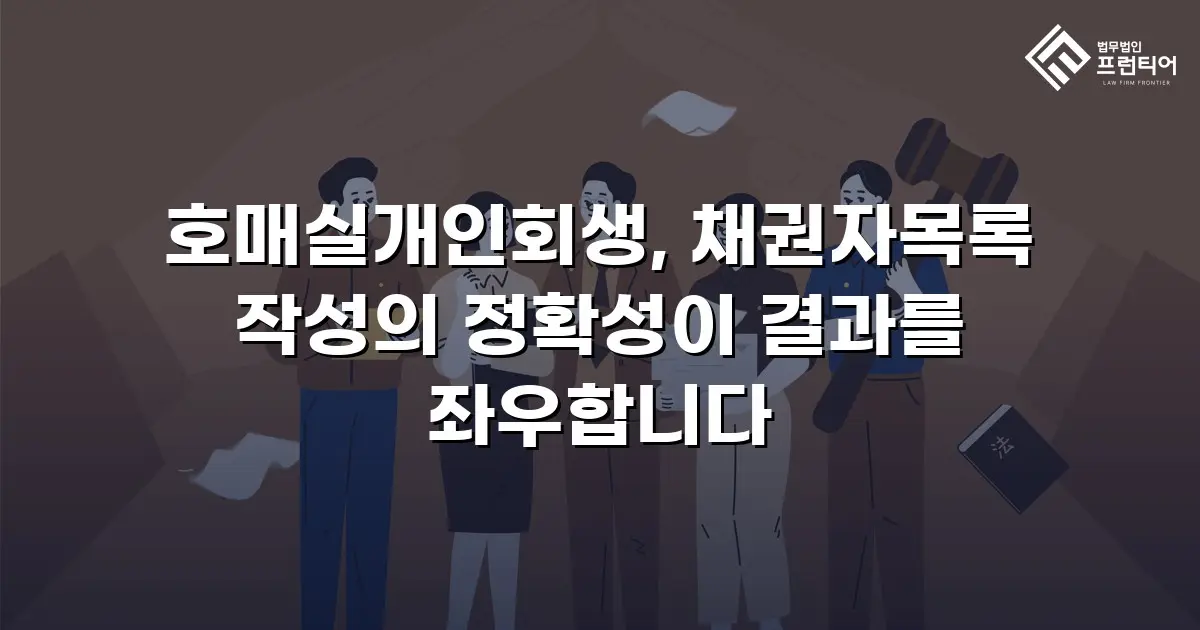 호매실개인회생, 채권자목록 작성의 정확성이 결과를 좌우합니다