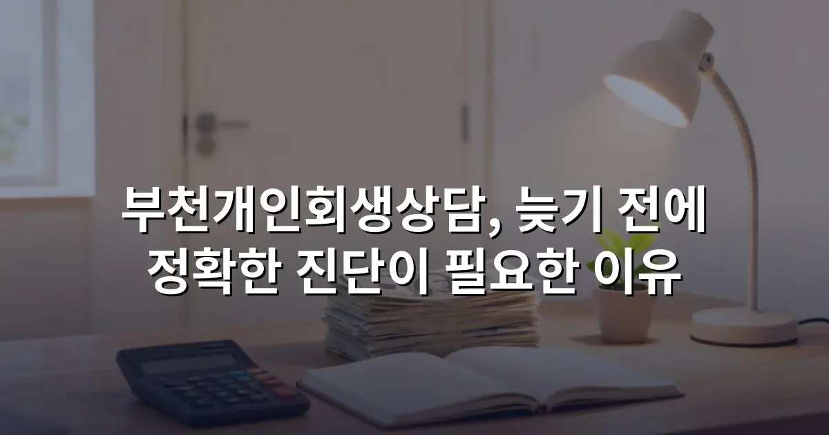 부천개인회생상담, 늦기 전에 정확한 진단이 필요한 이유