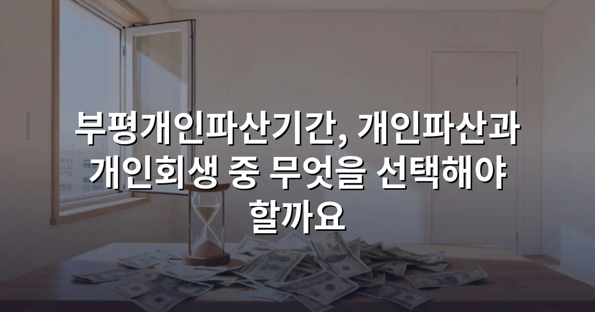 부평개인파산기간, 개인파산과 개인회생 중 무엇을 선택해야 할까요