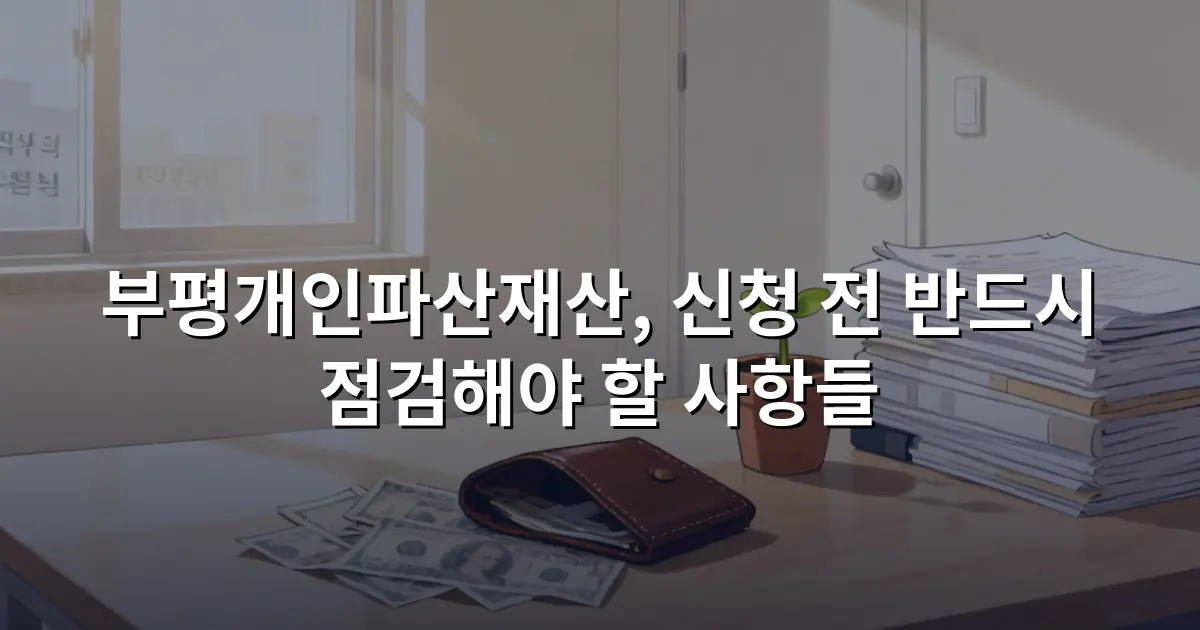 부평개인파산재산, 신청 전 반드시 점검해야 할 사항들