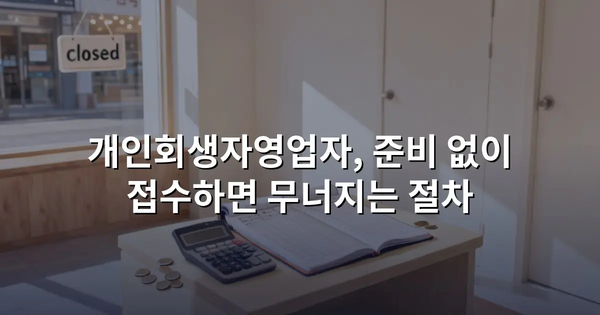 개인회생자영업자, 준비 없이 접수하면 무너지는 절차