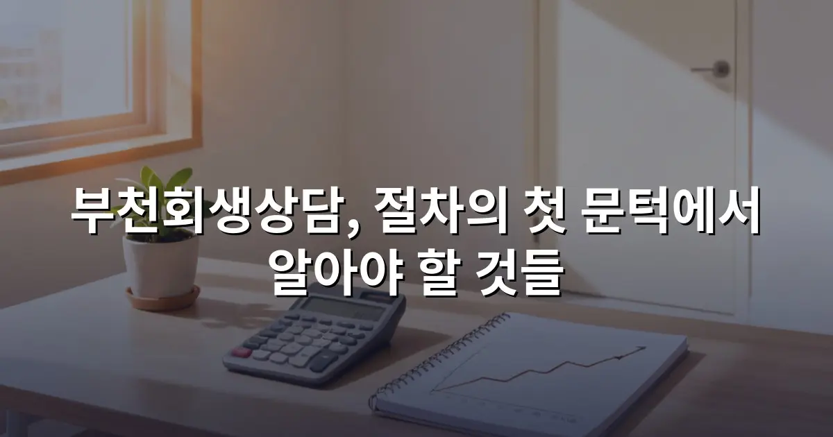 부천회생상담, 절차의 첫 문턱에서 알아야 할 것들