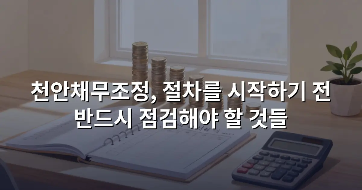 천안채무조정, 절차를 시작하기 전 반드시 점검해야 할 것들