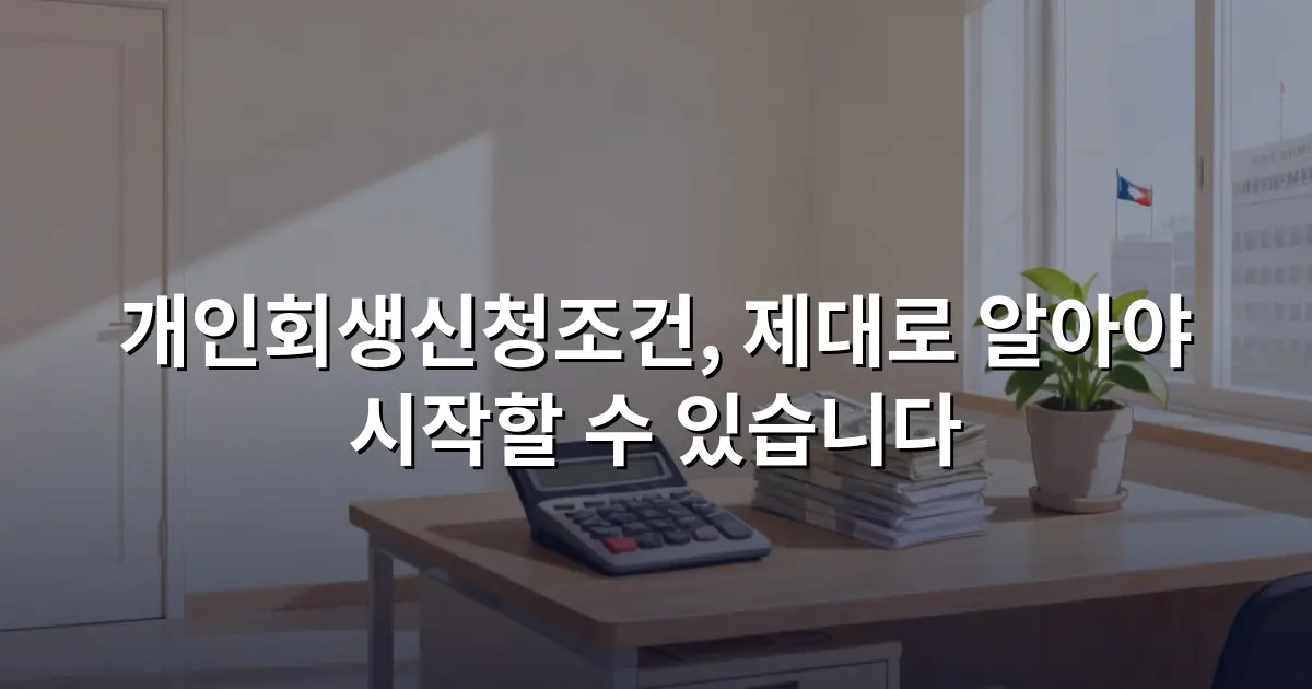 개인회생신청조건, 제대로 알아야 시작할 수 있습니다