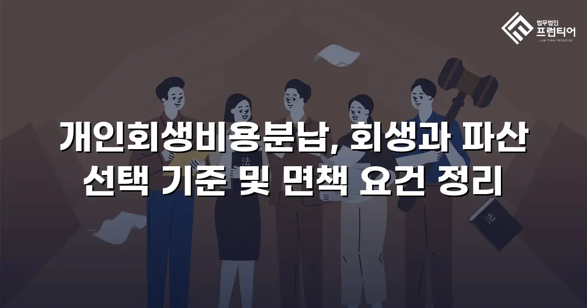개인회생비용분납, 회생과 파산 선택 기준 및 면책 요건 정리