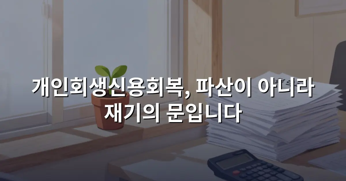 개인회생신용회복, 파산이 아니라 재기의 문입니다