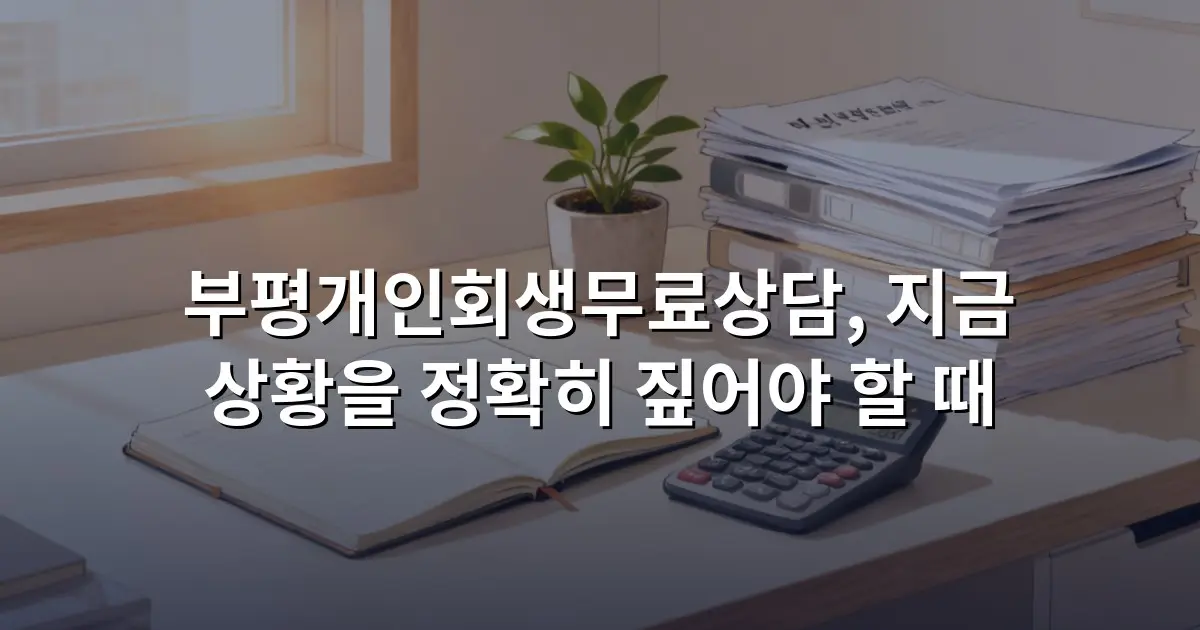 부평개인회생무료상담, 지금 상황을 정확히 짚어야 할 때