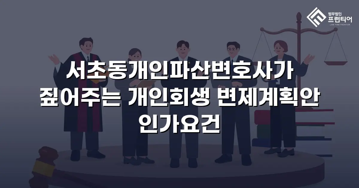 서초동개인파산변호사가 짚어주는 개인회생 변제계획안 인가요건