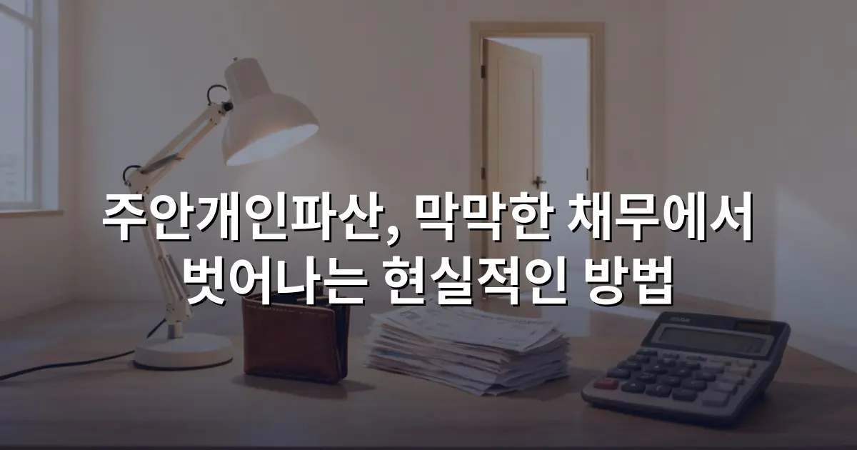주안개인파산, 막막한 채무에서 벗어나는 현실적인 방법