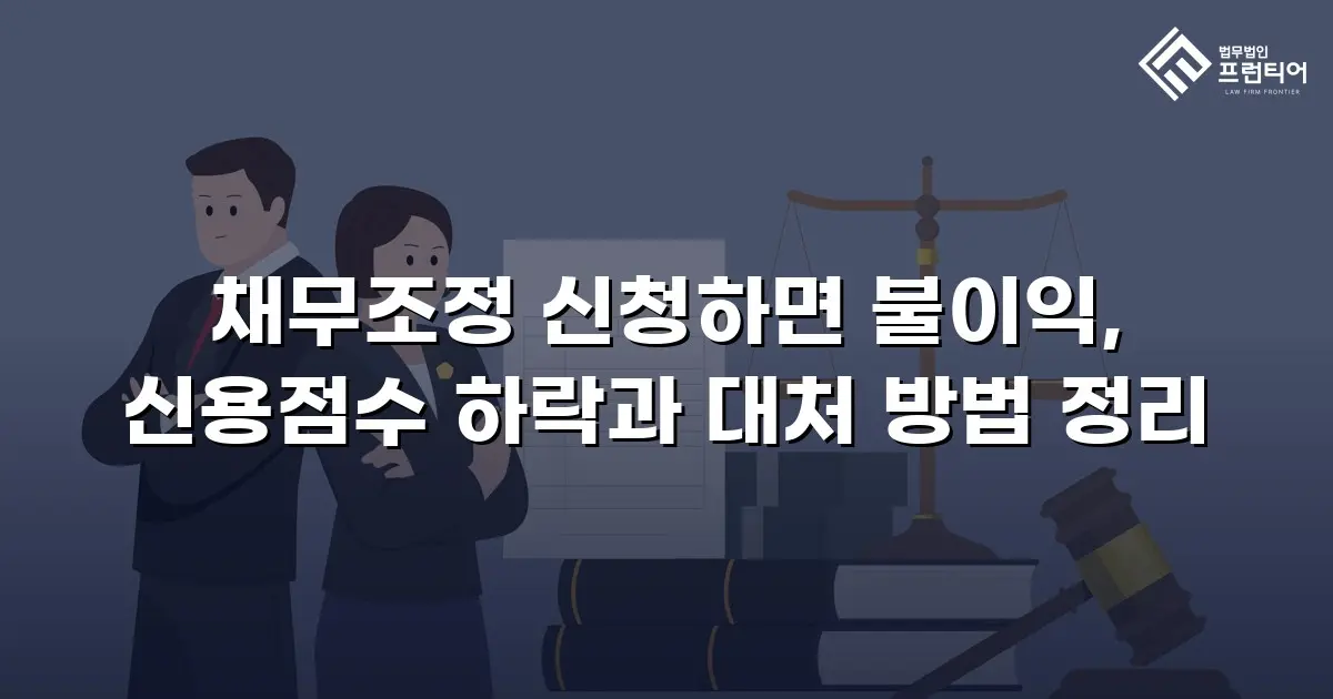 채무조정 신청하면 불이익, 신용점수 하락과 대처 방법 정리