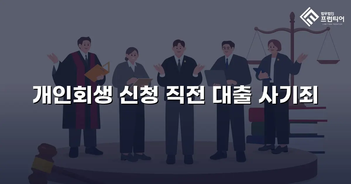 개인회생 신청 직전 대출 사기죄