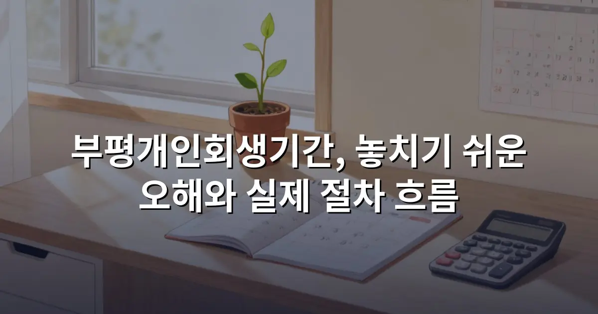 부평개인회생기간, 놓치기 쉬운 오해와 실제 절차 흐름