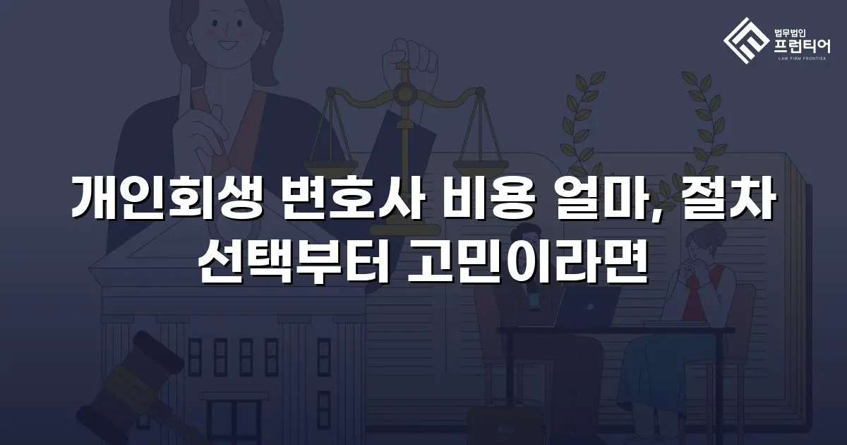 개인회생 변호사 비용 얼마, 절차 선택부터 고민이라면