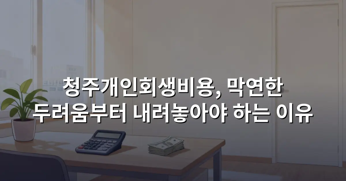청주개인회생비용, 막연한 두려움부터 내려놓아야 하는 이유