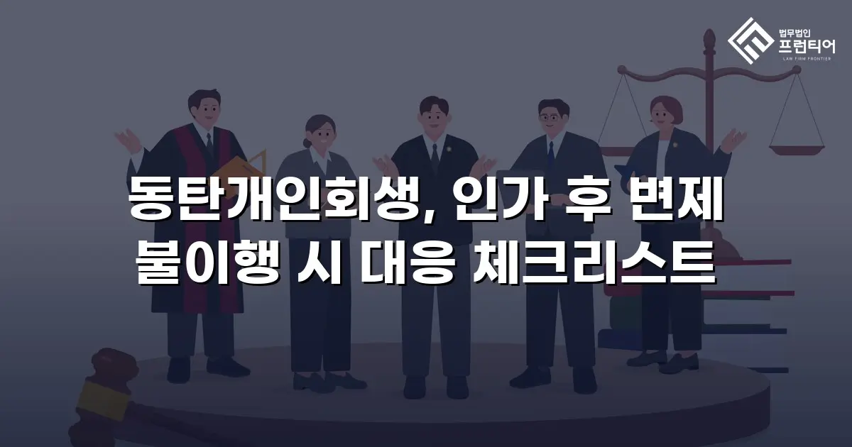 동탄개인회생, 인가 후 변제 불이행 시 대응 체크리스트