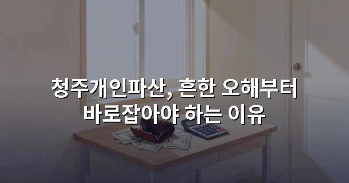 청주개인파산, 흔한 오해부터 바로잡아야 하는 이유