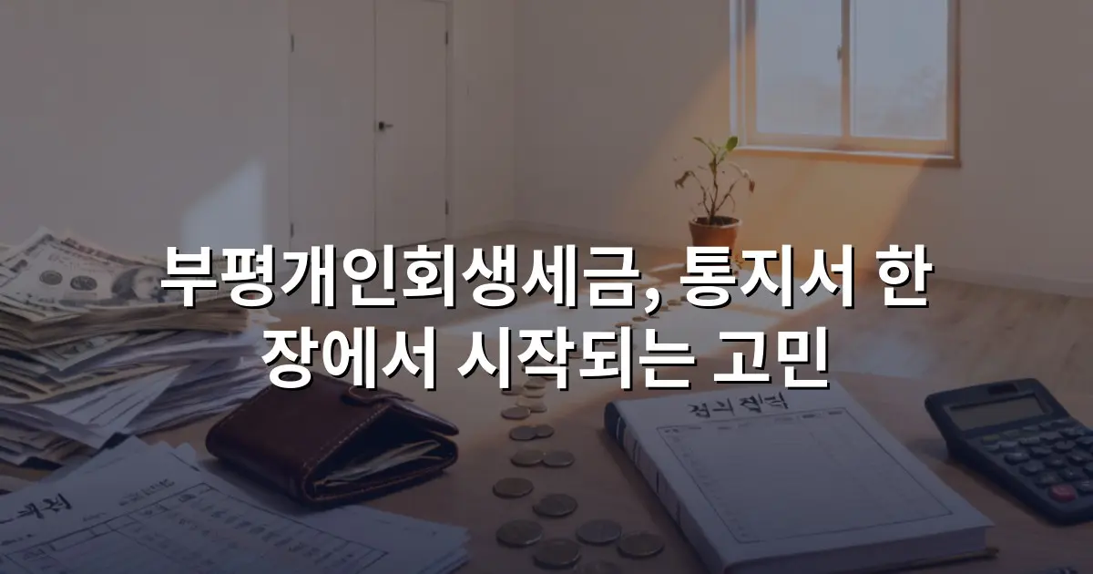부평개인회생세금, 통지서 한 장에서 시작되는 고민