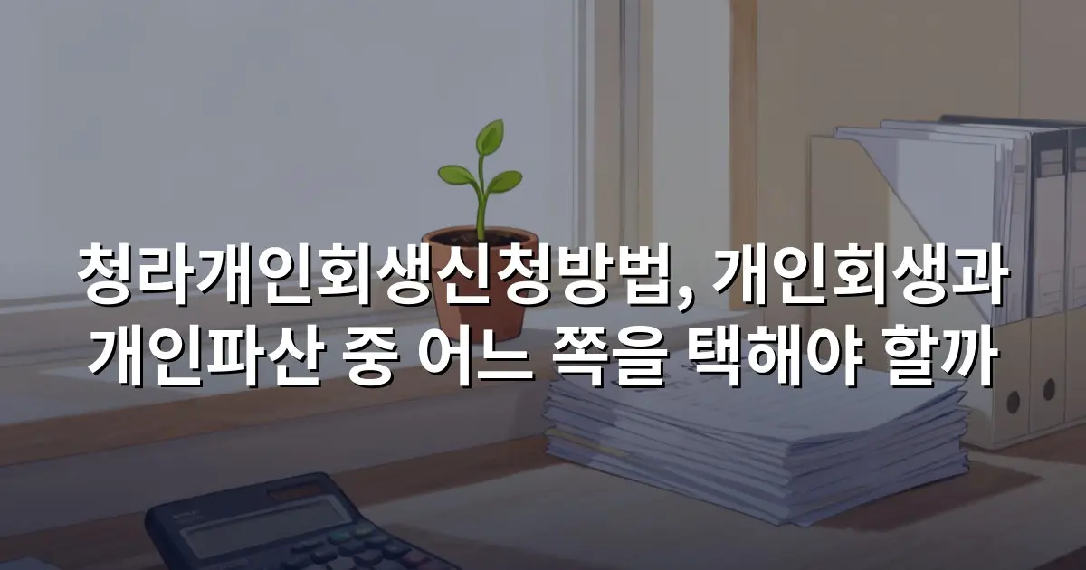 청라개인회생신청방법, 개인회생과 개인파산 중 어느 쪽을 택해야 할까
