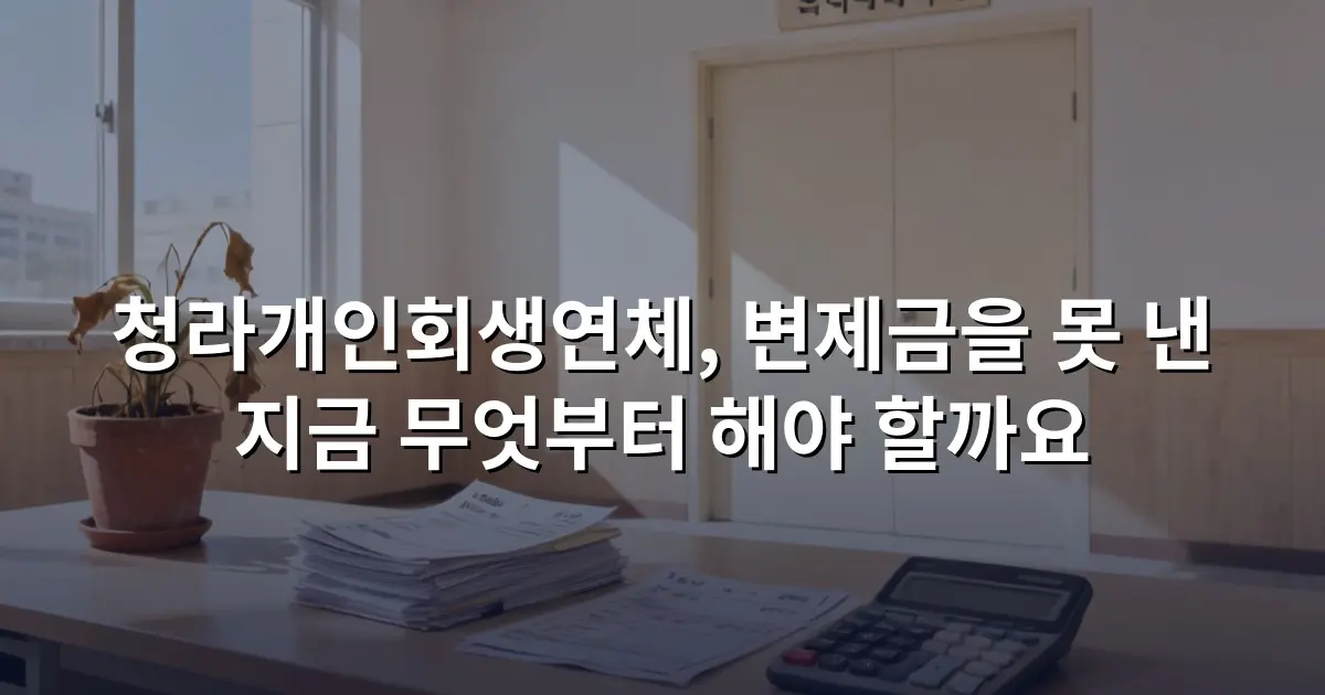 청라개인회생연체, 변제금을 못 낸 지금 무엇부터 해야 할까요