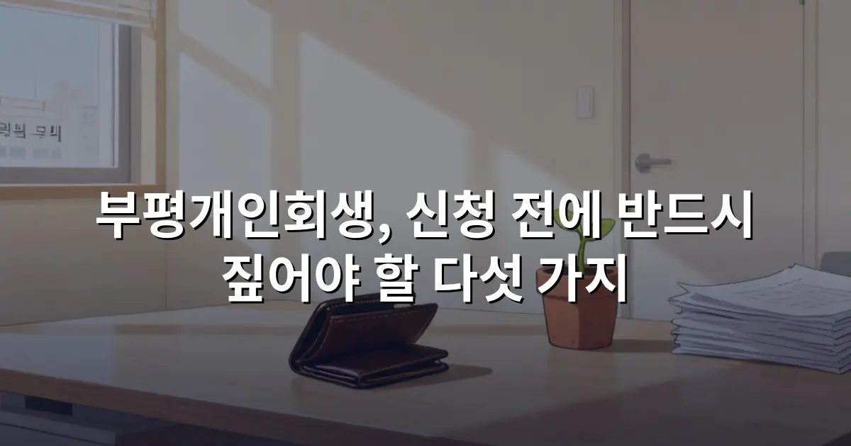 부평개인회생, 신청 전에 반드시 짚어야 할 다섯 가지