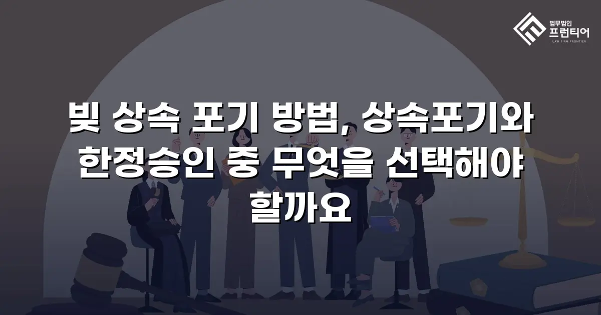 빚 상속 포기 방법, 상속포기와 한정승인 중 무엇을 선택해야 할까요