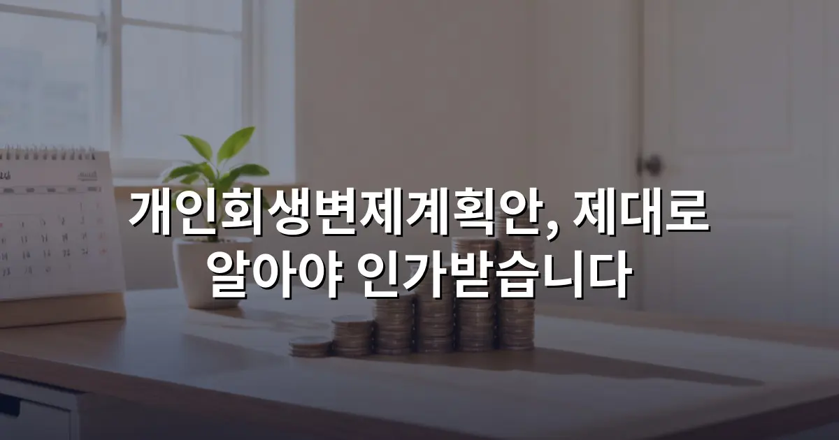 개인회생변제계획안, 제대로 알아야 인가받습니다