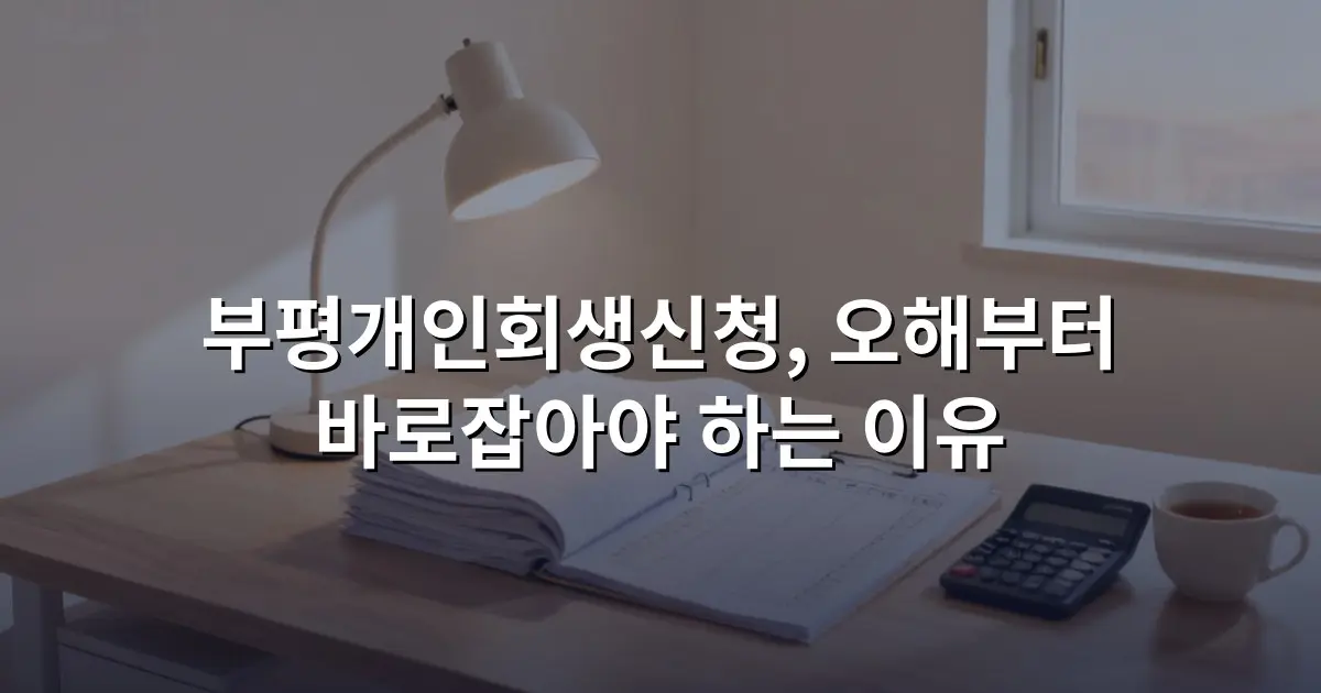 부평개인회생신청, 오해부터 바로잡아야 하는 이유