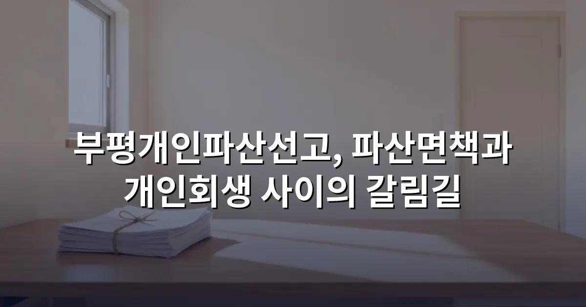 부평개인파산선고, 파산면책과 개인회생 사이의 갈림길