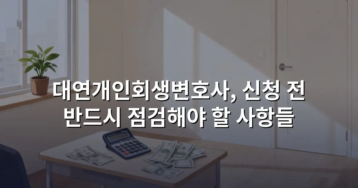 대연개인회생변호사, 신청 전 반드시 점검해야 할 사항들
