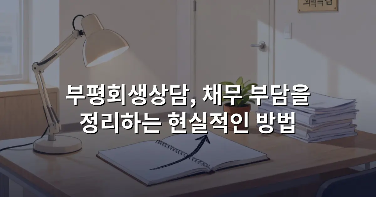 부평회생상담, 채무 부담을 정리하는 현실적인 방법