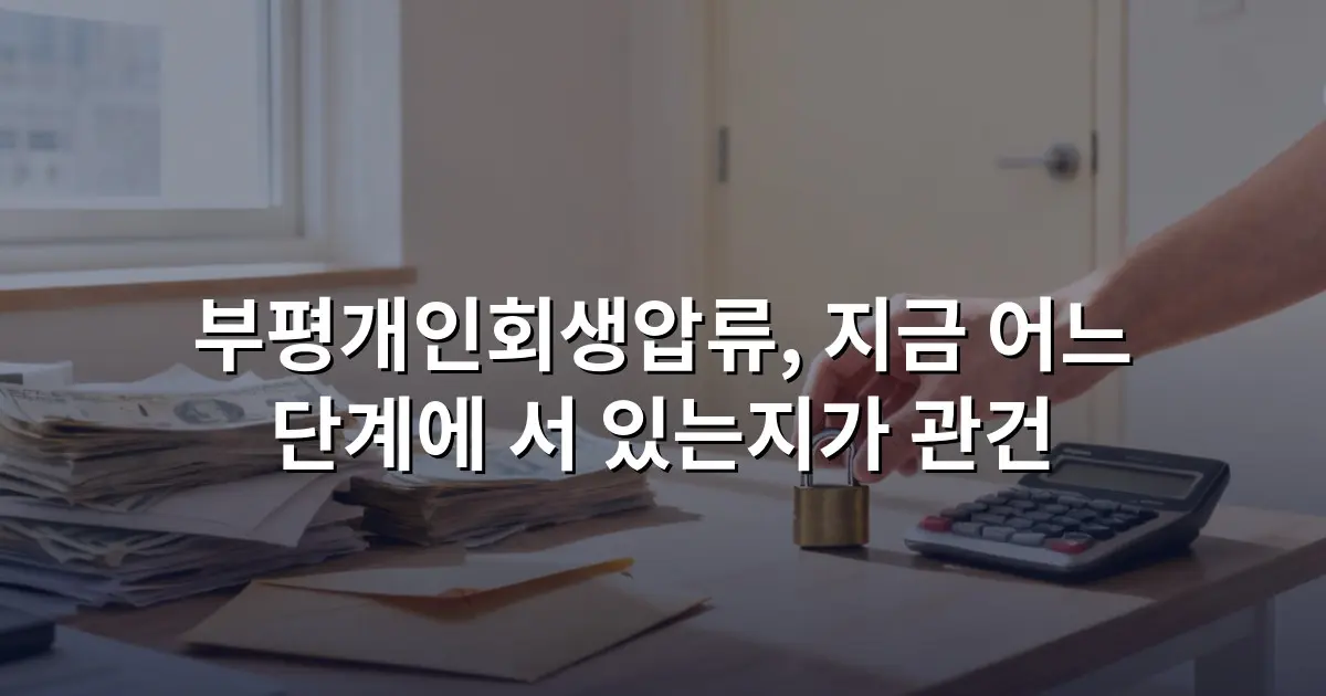 부평개인회생압류, 지금 어느 단계에 서 있는지가 관건