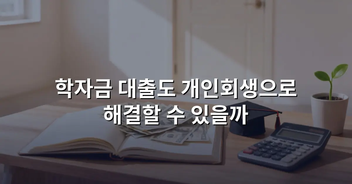 학자금 대출도 개인회생으로 해결할 수 있을까