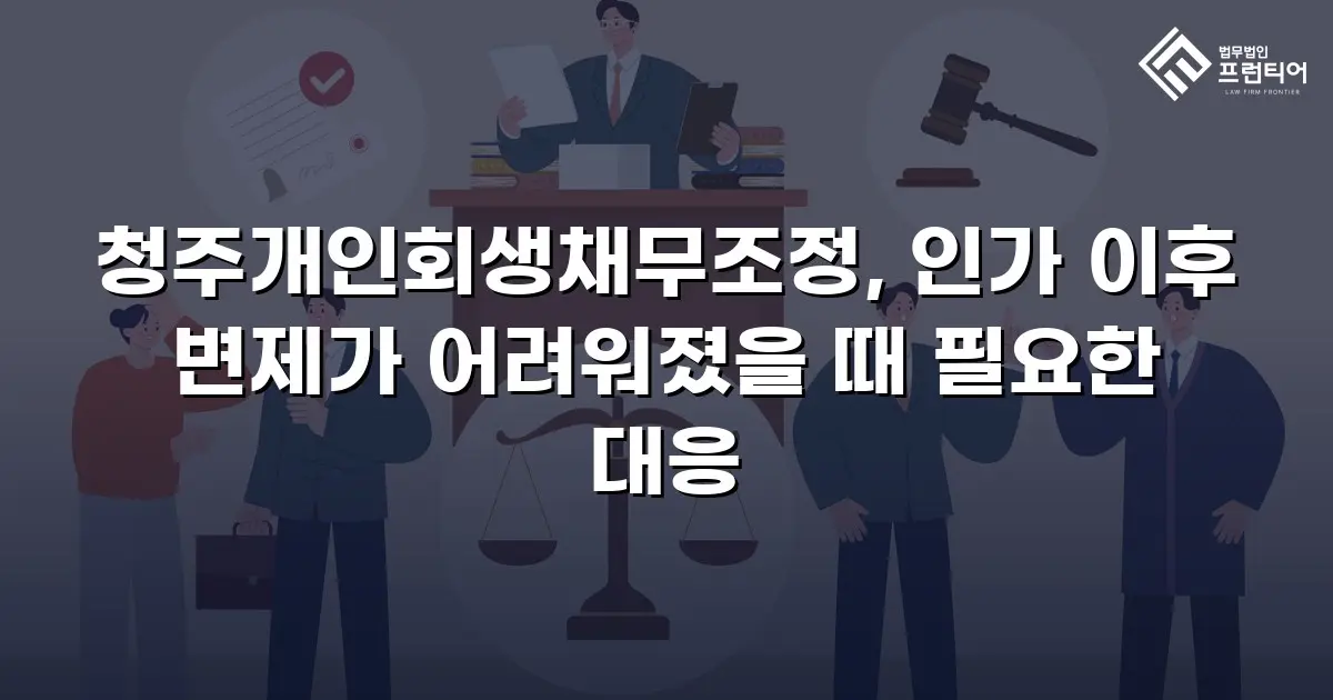 청주개인회생채무조정, 인가 이후 변제가 어려워졌을 때 필요한 대응