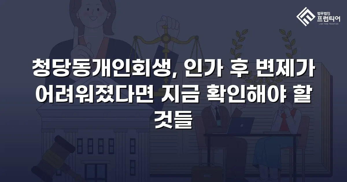 청당동개인회생, 인가 후 변제가 어려워졌다면 지금 확인해야 할 것들