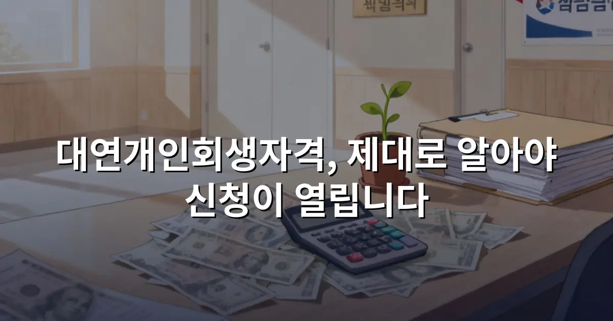 대연개인회생자격, 제대로 알아야 신청이 열립니다