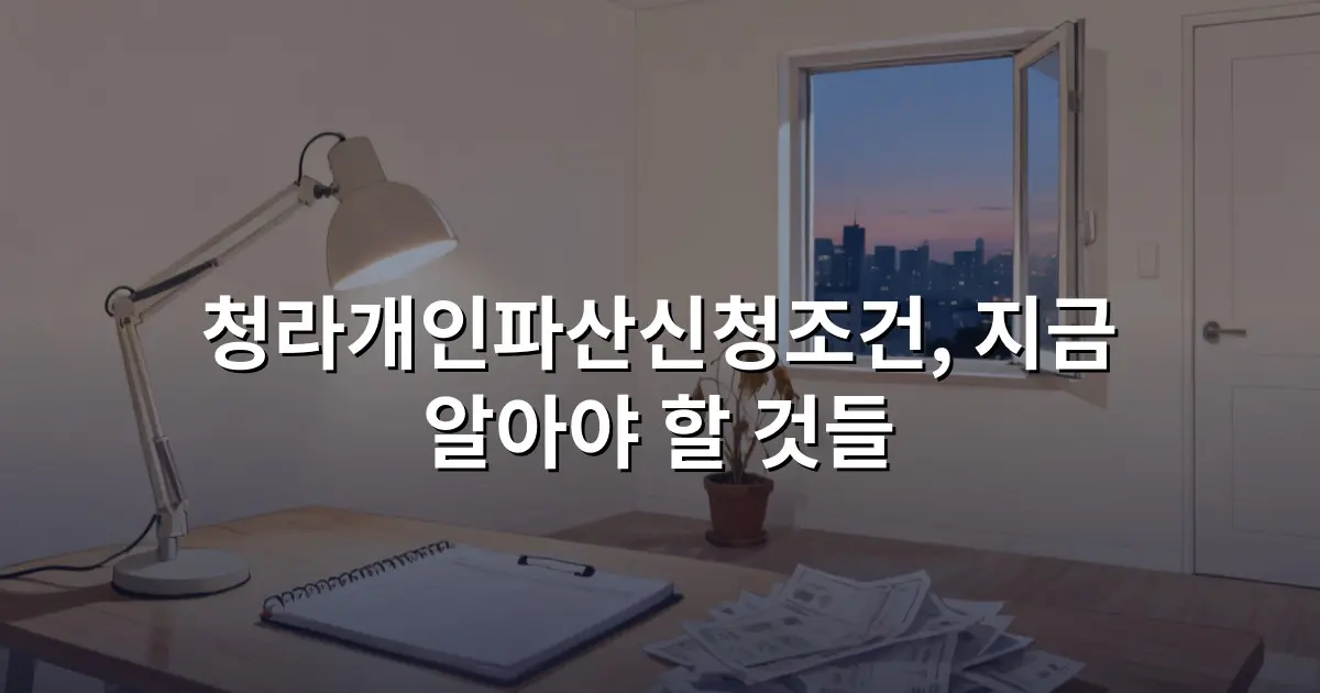 청라개인파산신청조건, 지금 알아야 할 것들