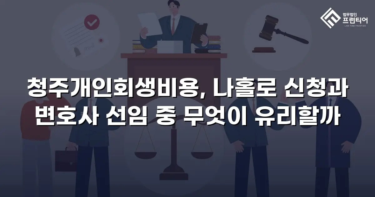 청주개인회생비용, 나홀로 신청과 변호사 선임 중 무엇이 유리할까